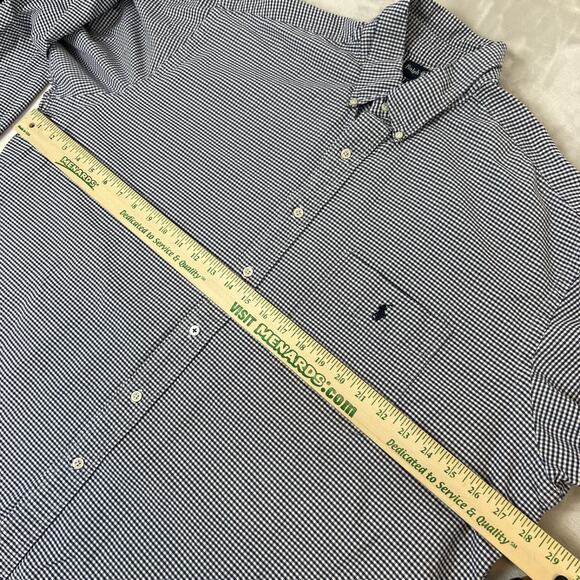 Ralph Lauren Big Shirt Mens XL Blue Gingham Check Button Down Cotton Preppy - Picture 7 of 10